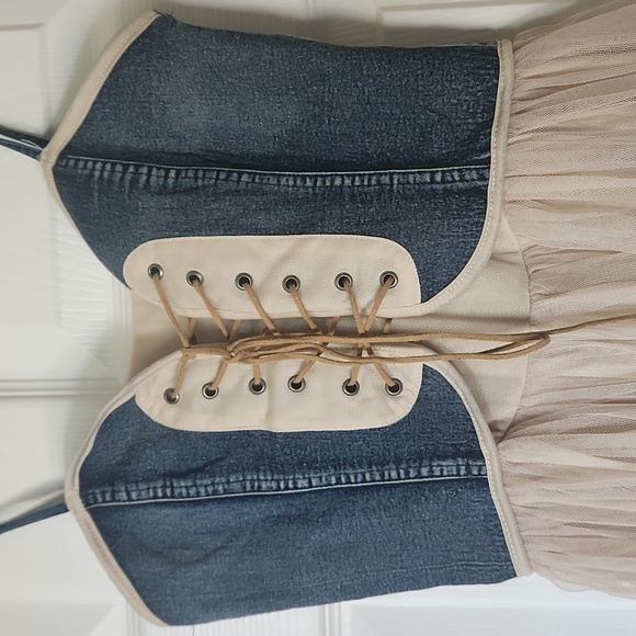 Mustard seed  denim corset dress - Picture 2 of 5